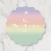 パステルカラフルバニー耳ハッピーイースター フェイバータグ (裏面)