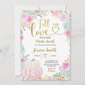 パステルカラフルパンプキン秋インラブベビーシャワー 招待状 (正面)