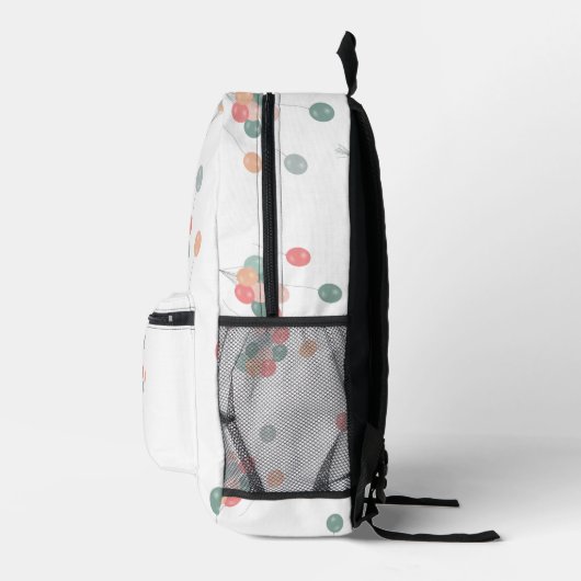 パステルカラフルパーティーバルーン名前をカスタムする学校 プリントバックパック (右)