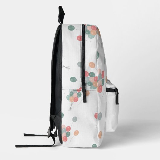 パステルカラフルパーティーバルーン名前をカスタムする学校 プリントバックパック (左)