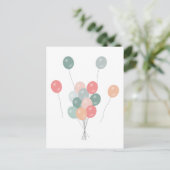 パステルカラフルパーティーバルーン シーズンポストカード (スタンド正面)