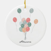 パステルカラフルパーティーバルーン セラミックオーナメント (裏面)