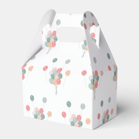 パステルカラフルパーティーバルーン フェイバーボックス (正面サイド)
