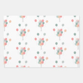 パステルカラフルパーティーバルーン ラッピングペーパーシート (正面2)