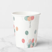 パステルカラフルパーティーバルーン 紙コップ (裏面)