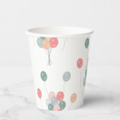 パステルカラフルパーティーバルーン 紙コップ (正面)