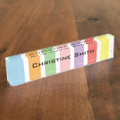 パステルカラフルヒュース デスクネームプレート (側面)