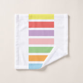 パステルカラフルヒュース バスタオルセット (ウォッシュタオル)