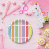 パステルカラフルヒュース ペーパープレート (パーティー)