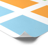 パステルカラフルヒュース ポスター (角)