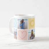 パステルカラフルピースラブアンドサンシャインコーヒーマグ コーヒーマグカップ (正面左)