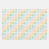 パステルカラフルピースラブサンシャインホリデー ラッピングペーパーシート (正面3)