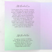 パステルカラフルフェミニンかわいらしサロンホログラフィック 三つ折りカード (内部最初)