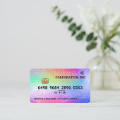 パステルカラフルフォイル |クレジットカード 名刺 (スタンド正面)