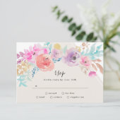 パステルカラフルフラワーガーデン結婚ズ 出欠カード (スタンド正面)