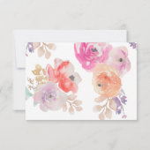パステルカラフルフラワーガーデン結婚ズ 出欠カード (裏面)