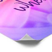 パステルカラフルフラワーズデイジー孔子引用文 ポスター (角)