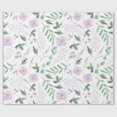 パステルカラフルフラワーフェアリーテイルズパターン ラッピングペーパー (フラット)