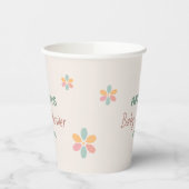パステルカラフルフラワーベビーシャワーパーティー 紙コップ (左)