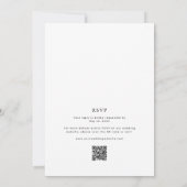 パステルカラフルフローラフレームQRコー結婚ド 招待状 (裏面)