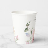 パステルカラフルフローラブライダルシャワー 紙コップ (右)