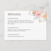 パステルカラフルフローラ結婚の詳細 エンクロージャーカード (正面)