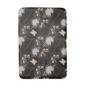 パステルカラフルフローラ蝶バティックパターン バスマット (正面縦)