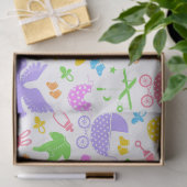 パステルカラフルベビーティッシュペーパー 薄葉紙 (ギフト)