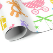 パステルカラフルベビー ラッピングペーパー (ロールコーナー)