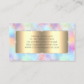 パステルカラフルホログラフィックグリッターダイヤガーリーモンド コーリングカード (裏面)