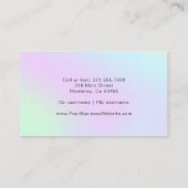 パステルカラフルホログラフィフェミニンック 名刺 (裏面)
