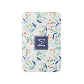 パステルカラフルボタニカルウォーターイラストレーション バスマット (正面縦)