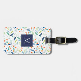 パステルカラフルボタニカルウォーター色パターン ラゲッジタグ