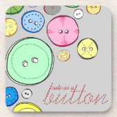 パステルカラフルボタン コースター (正面)