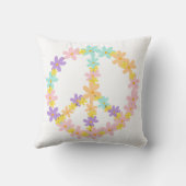 パステルカラフルマーメイドカラーズフローラピースサイン クッション (裏面)