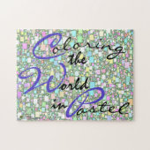 パステルカラフルミニボックス挑戦的 ジグソーパズル (横)