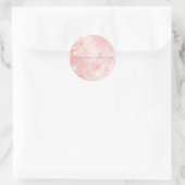 パステルカラフルライト《写真》ぼけ味カスタマイズ可能ステッカー ラウンドシール (バッグ)