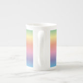 パステルカラフルレインボーカラーズモノグラム ボーンチャイナマグカップ (裏面)