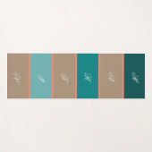 パステルカラフルレインボーカラー ヨガマット (正面(横))