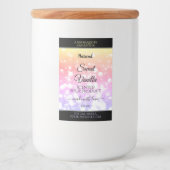 パステルカラフルレインボーグリッター製品ラベル フードラベル (正面)