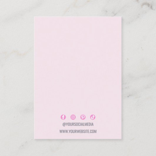 パステルカラフルレインボージュエリーディスプレイ 名刺 (裏面)