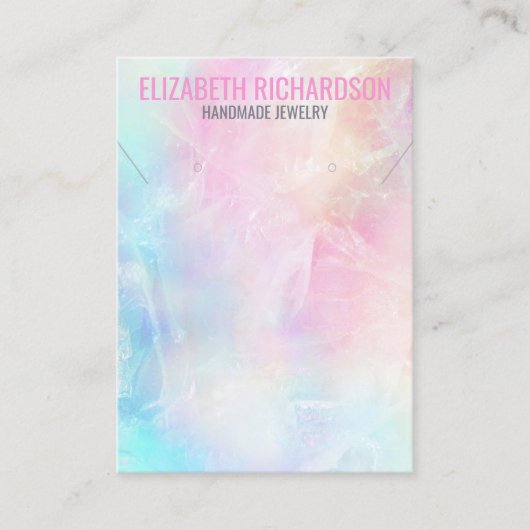 パステルカラフルレインボージュエリーディスプレイ 名刺 (正面)