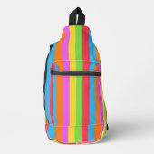 パステルカラフルレインボーストレートライン スリングバッグ (正面)