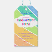 パステルカラフルレインボースパークル ギフトタグ (正面)