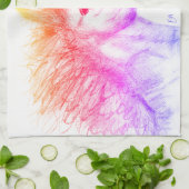 パステルカラフルレインボーユニコーンキッチンタオル キッチンタオル (折り畳み)