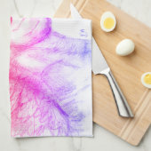 パステルカラフルレインボーユニコーンキッチンタオル キッチンタオル (四つ折り)