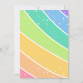 パステルカラフルレインボー1st誕生日 招待状 (裏面)