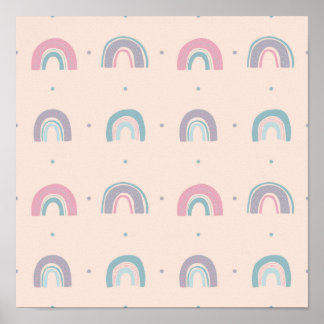 パステルカラフルレインボー#6 ポスター