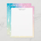 パステルカラフルレインモノグラム ノートカード (正面/裏面)