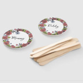 パステルカラフルワイルドフラワーベビーシャワーゲーム ハンドファン (組立なし)